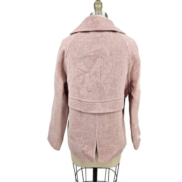 New Belle & Bloom Im Yours Wool Blend Peacoat Womens XS Blush Cropped Jacket - Picture 4 of 9